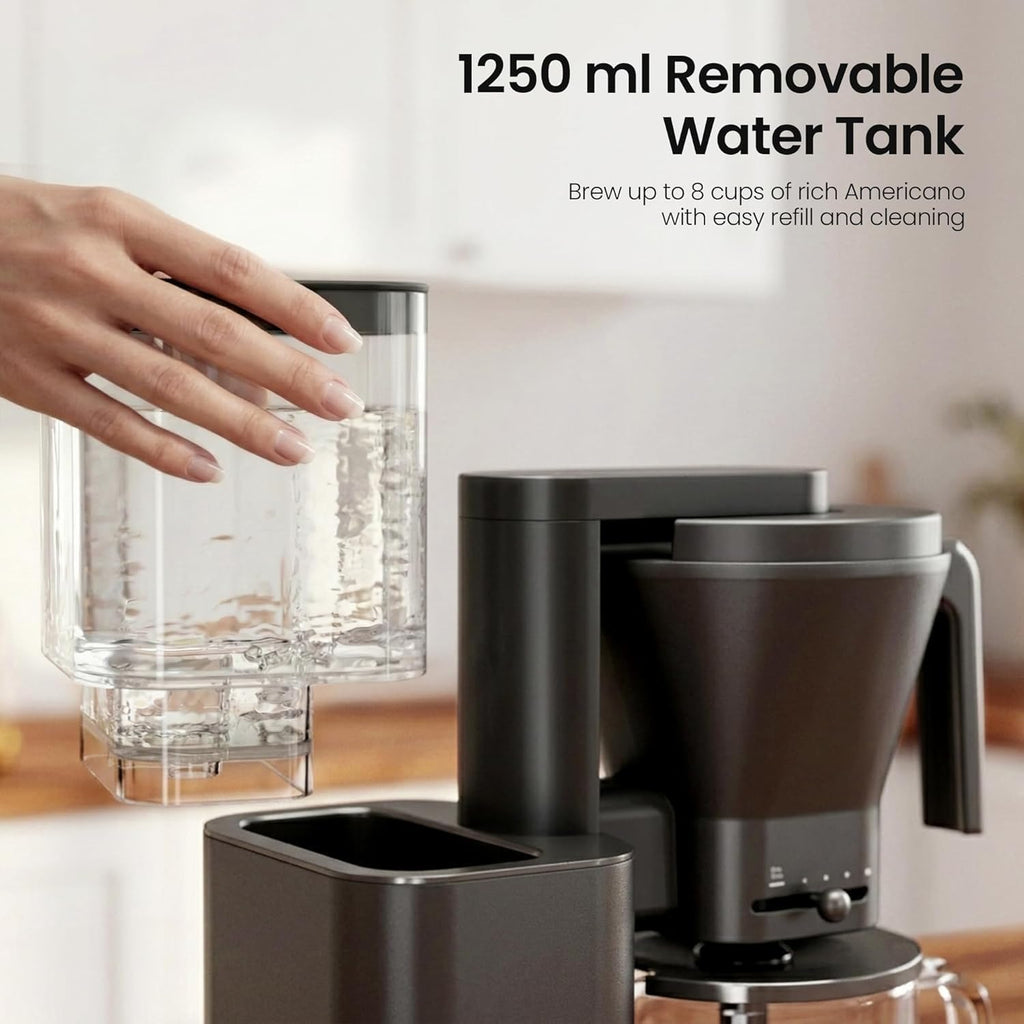Kismile SCA-Certified 8-Cup Drip Coffee Maker with Pour-Over Control