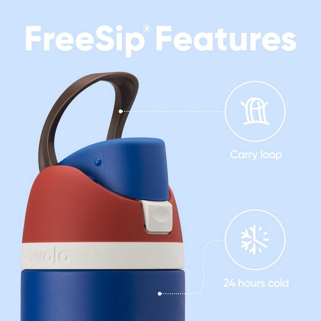 Owala Marvel Spider-Man FreeSip Stainless Steel Water Bottle 32 oz