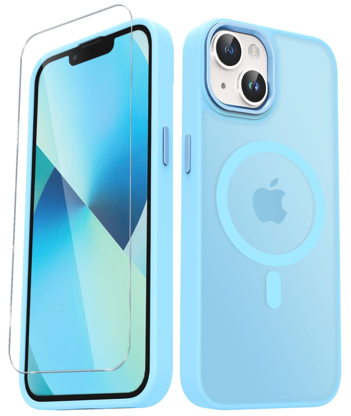 YENAPOON for iPhone 14 Case, iPhone 13 Case, Matte Magnetic Case, Black