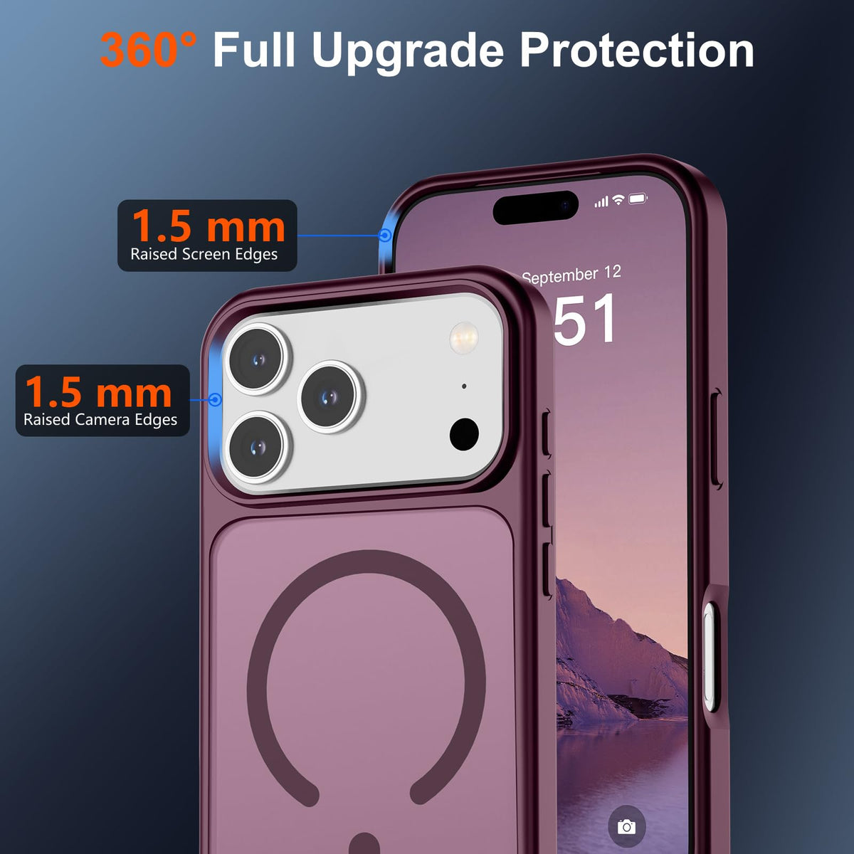 SUPFINE Magnetic for iPhone 18 Pro Max/17 Pro Max Case Dark Blue