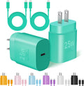 Type C Charger Fast Charging, 2Pack [10FT&6FT] Long USB C Cable with 25W Phone Super Fast Charger Block Compatible with Galaxy S26+/S25 Ultra,iPhone 18/17/16/Air/Plus/Pro Max/Duo