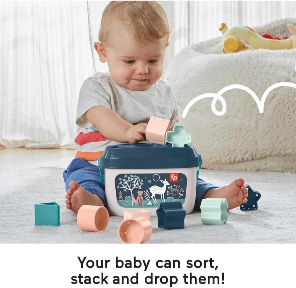 Fisher-Price Baby’s First BlocksToy Set, Navy Fawn