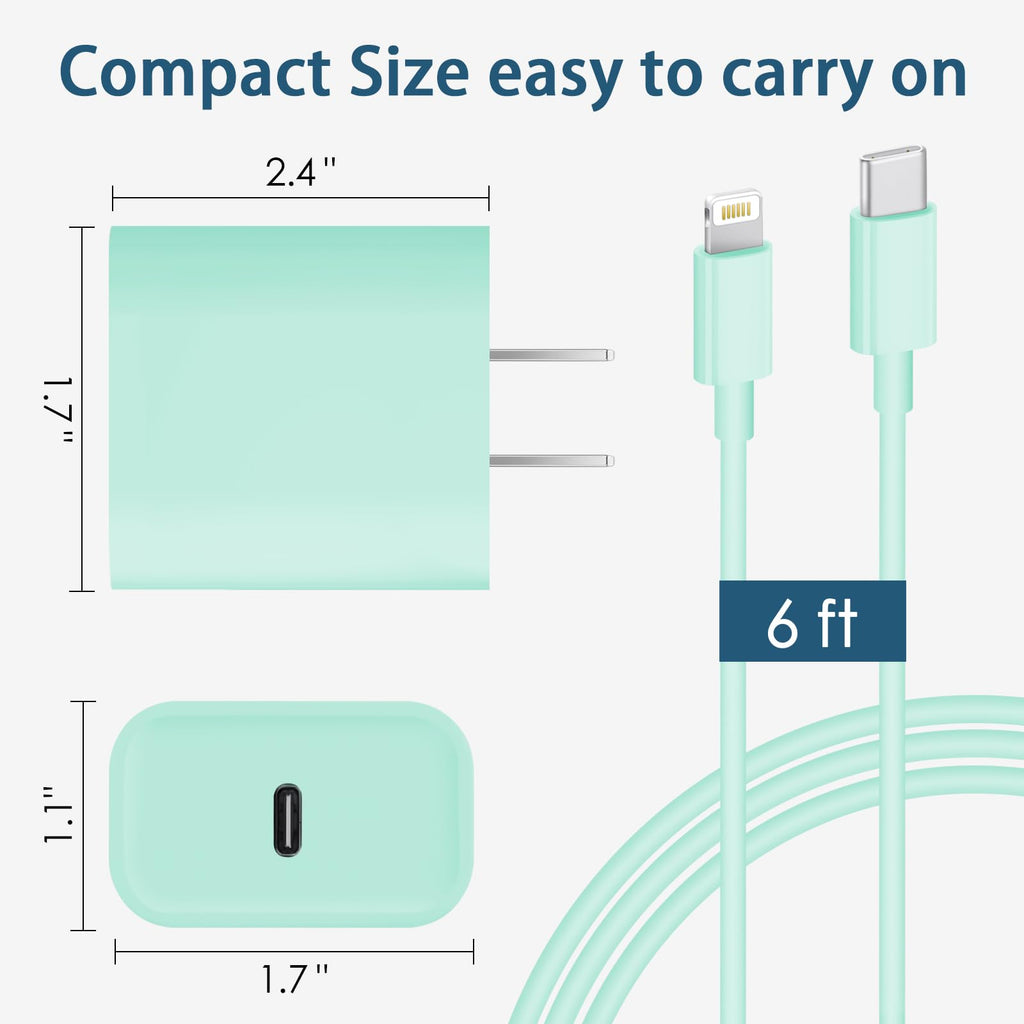 CXX 10FT iPhone 14/13/12 Charger 20W Fast Charging [MFi Certified]