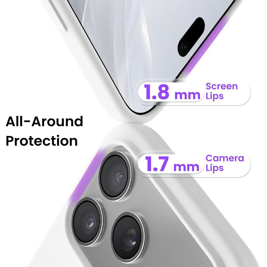 ORNARTO for iPhone 18 Pro Max Case, Liquid Silicone, Cloud Blue