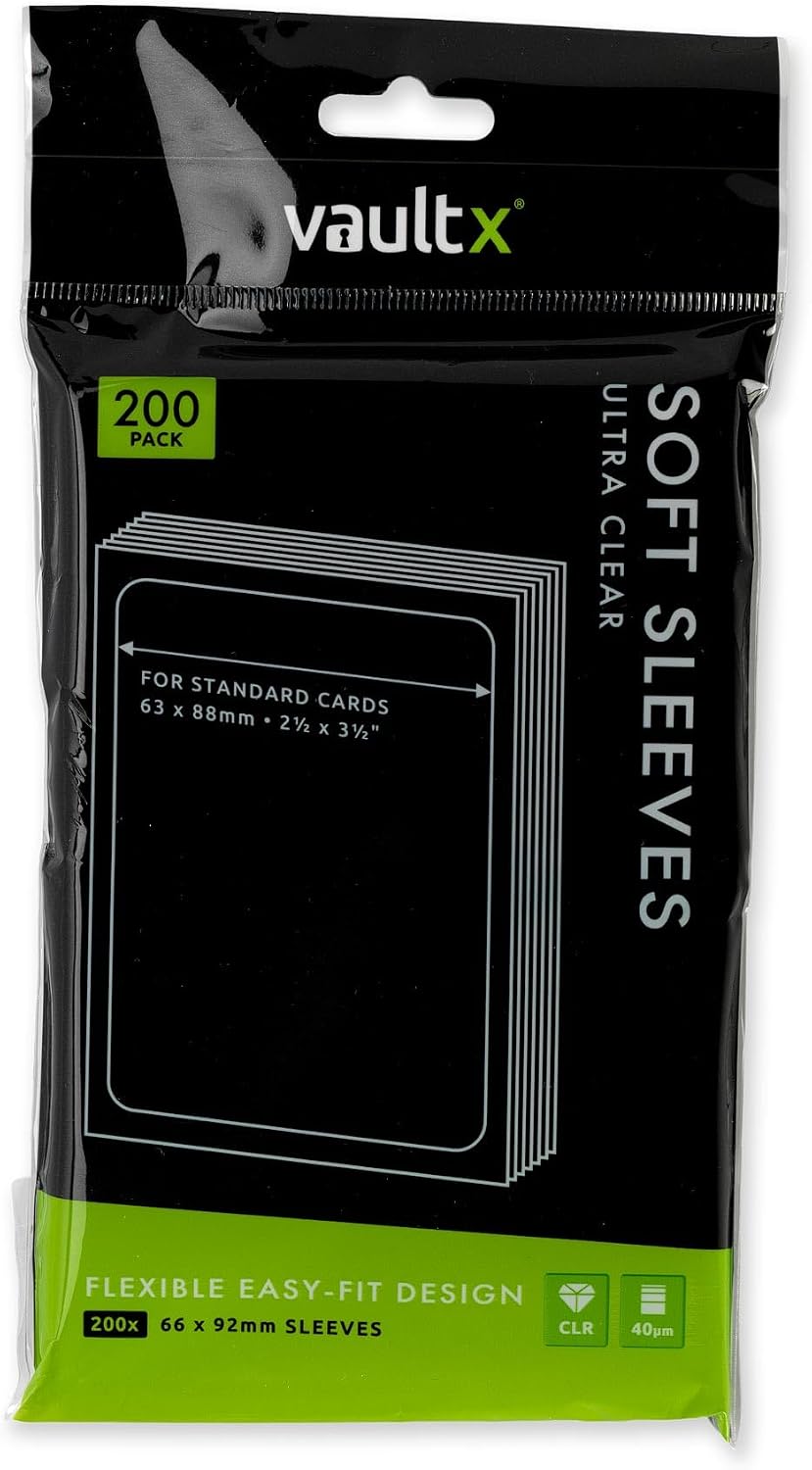 Vault X Soft Penny Sleeves (200 Pack) Clear for Trading Cards TCG