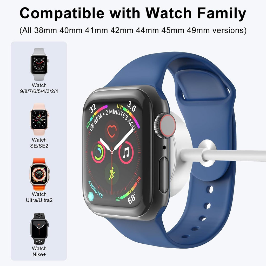 2026 Upgraded for Apple Watch Charger USB Magnetic Fast Charging Cable Portable Wireless Charging Accessories Compatible with iWatch Series 11/10/9/8/7/6/5/4/3/2 Ultra 3/2/SE-Pink