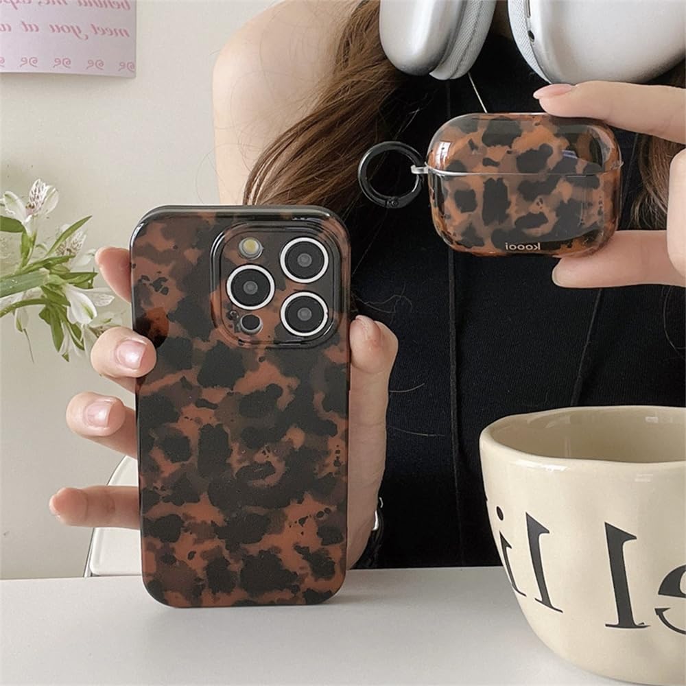 Cute Phone Case for iPhone 16 Pro Case Cheetah Leopard Print