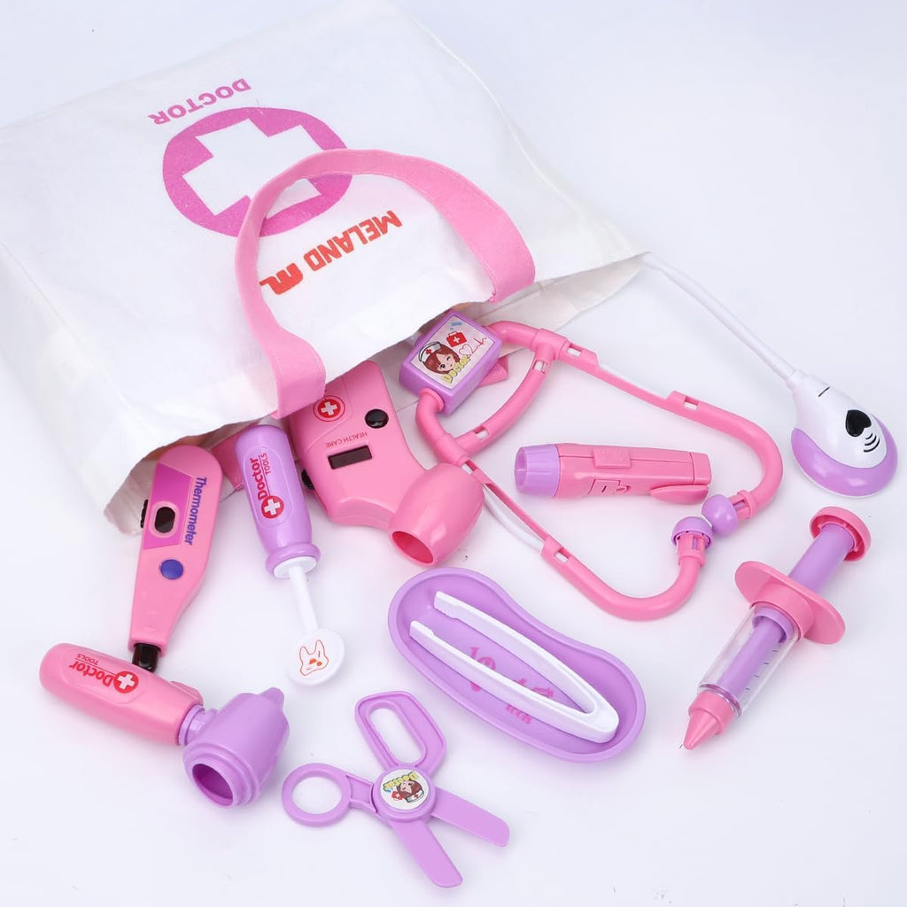 Meland Doctor Kit with Puppy for Girls, Pretend Play Toy Gift for Ages 3–6