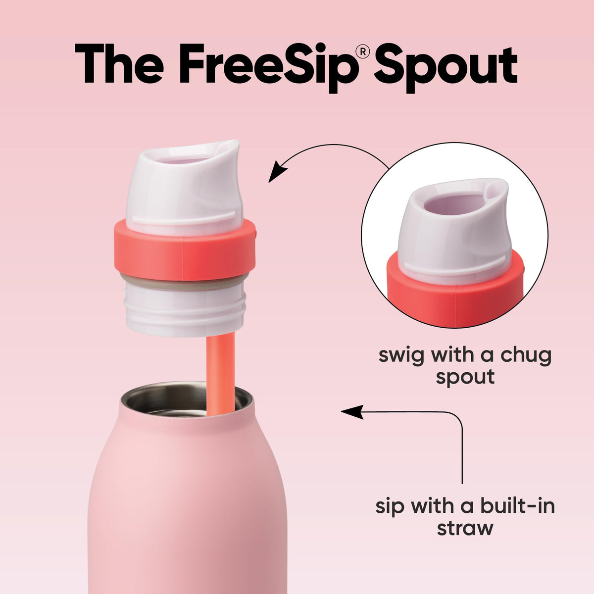 Owala FreeSip Twist Stainless Steel Water Bottle 24 oz Daybreak
