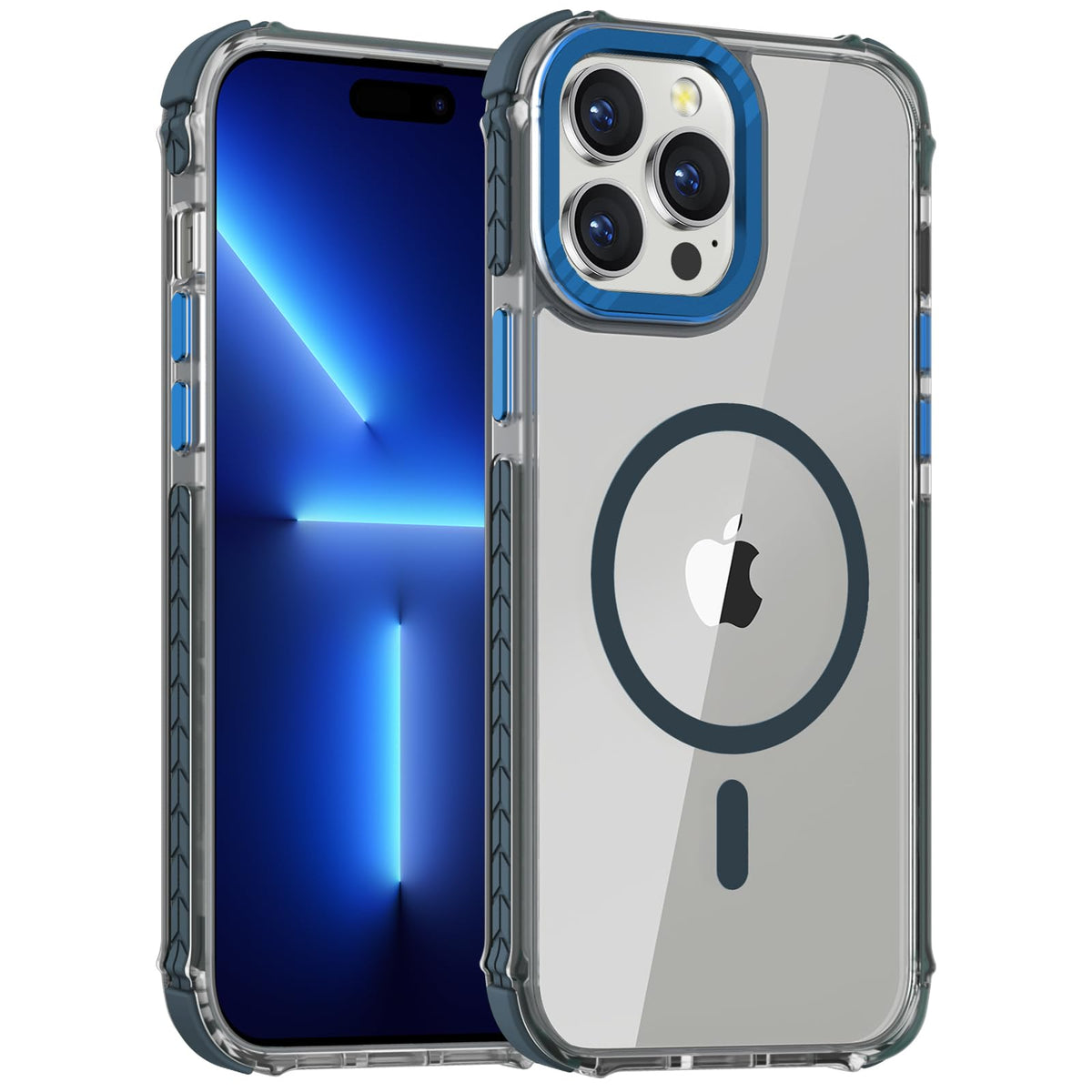 DEERLAMN Strong Magnetic Case for iPhone 13 Pro 6.1-Inch, Matte Orange