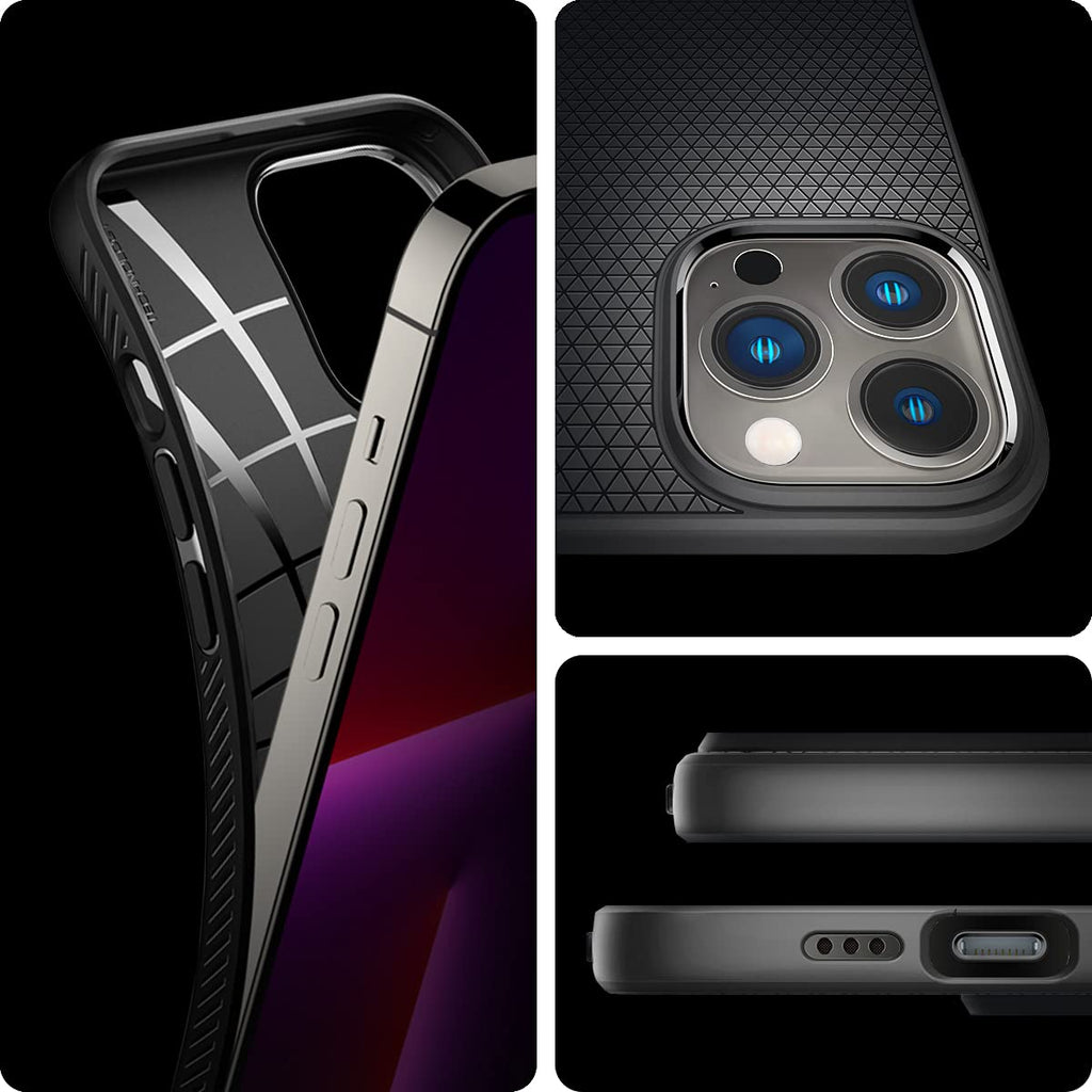 Spigen Liquid Air Designed for iPhone 13 Pro Max Case (2021) - Matte Black