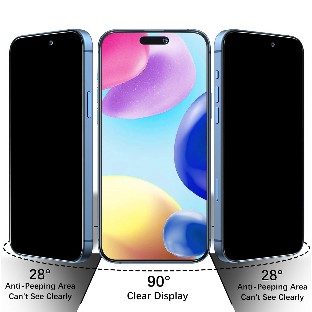 2 Pack Screen Protector for iPhone 16 Pro Max Tempered Glass