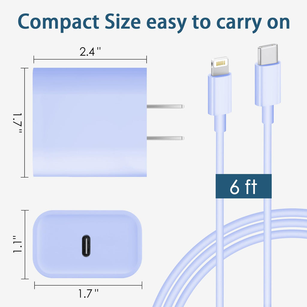 CXX 10FT iPhone 14/13/12 Charger 20W Fast Charging [MFi Certified]