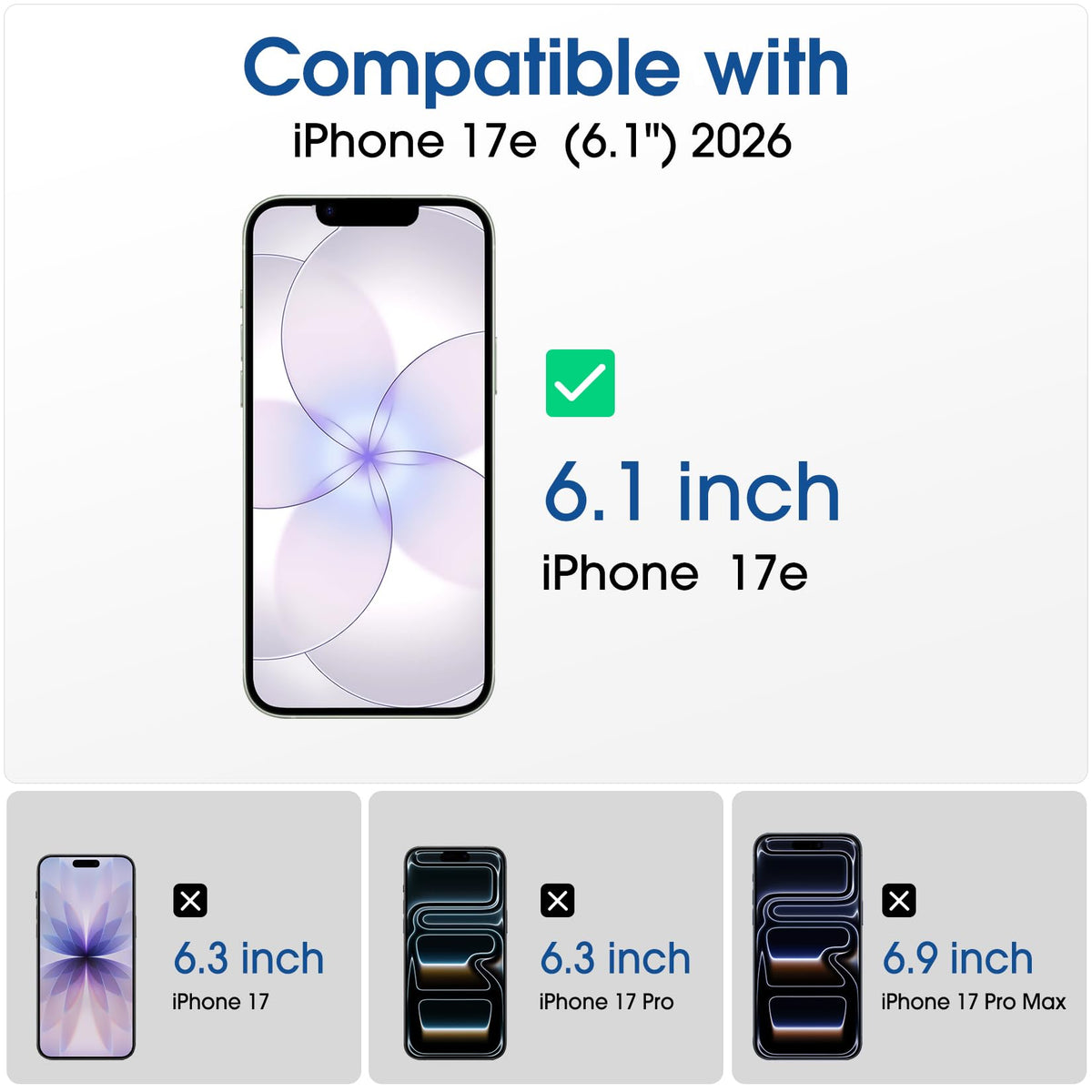 amFilm OneTouch for iPhone 18 Pro Max 6.9'' Screen Protector Tempered Glass