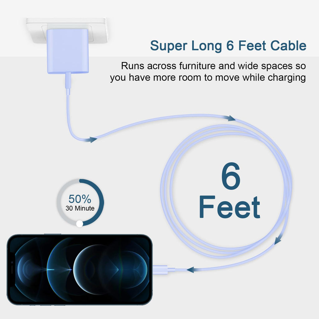 CXX 10FT iPhone 14/13/12 Charger 20W Fast Charging [MFi Certified]