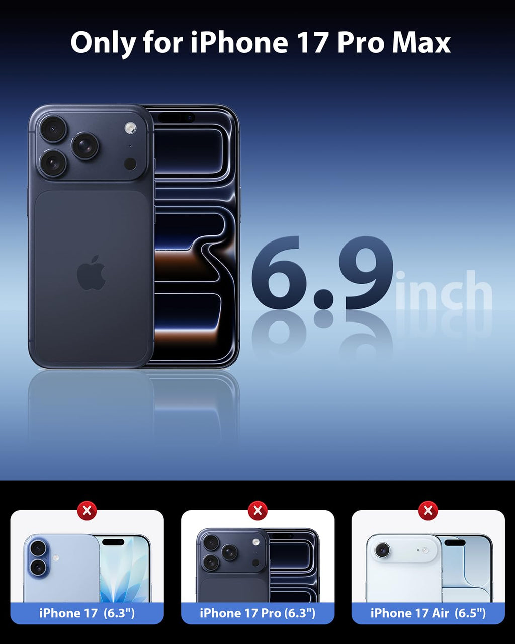 Mkeke for iPhone 18 Pro Max Case Clear [Not-Yellowing]