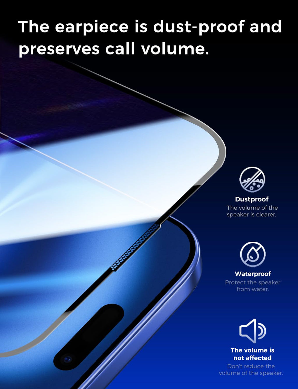 MAGIC JOHN 2 Pack for iPhone 16 Pro Max Tempered Glass Screen Protector