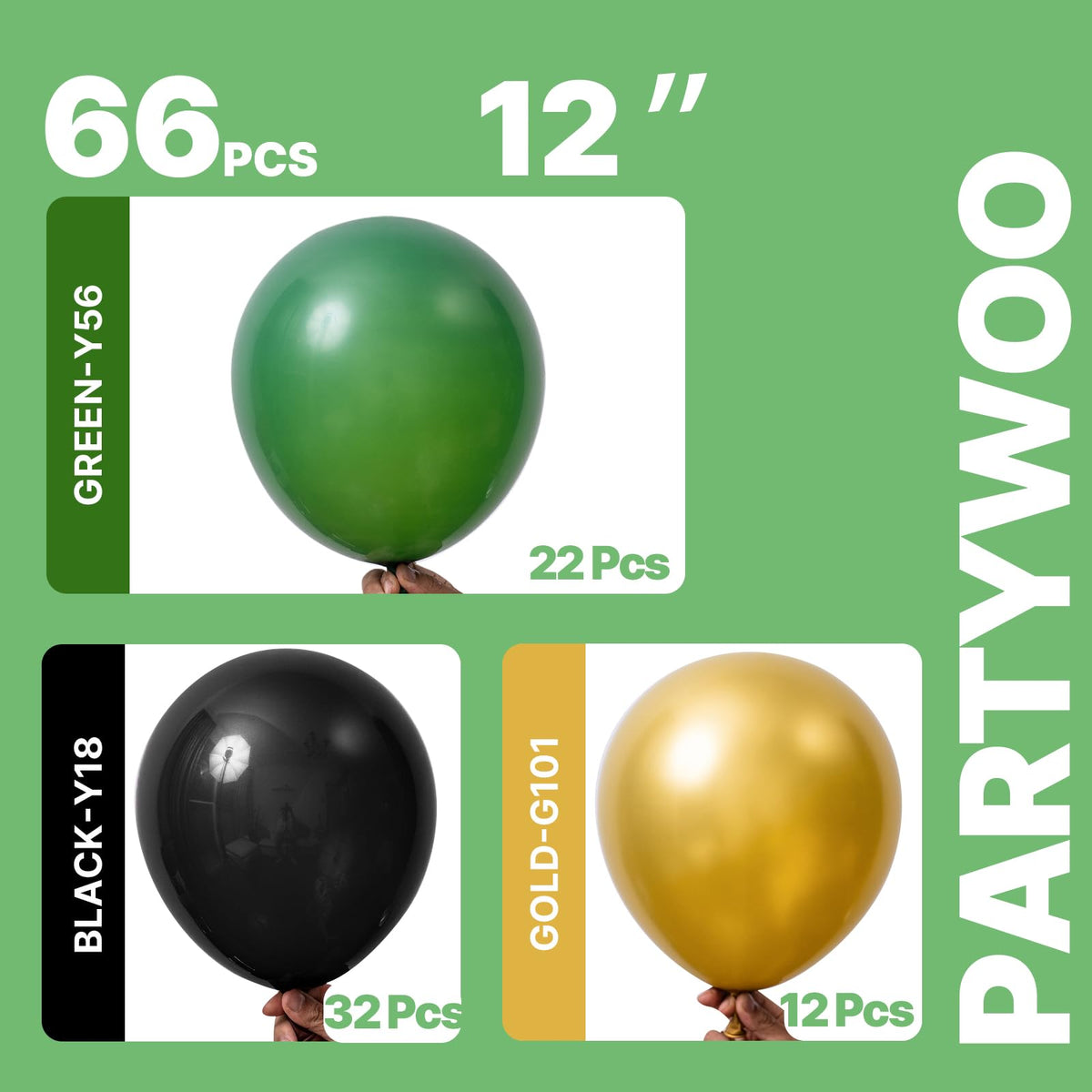 PartyWoo Christmas Balloons 66pcs Santa Xmas Tree Candy Cane Foil Balloons