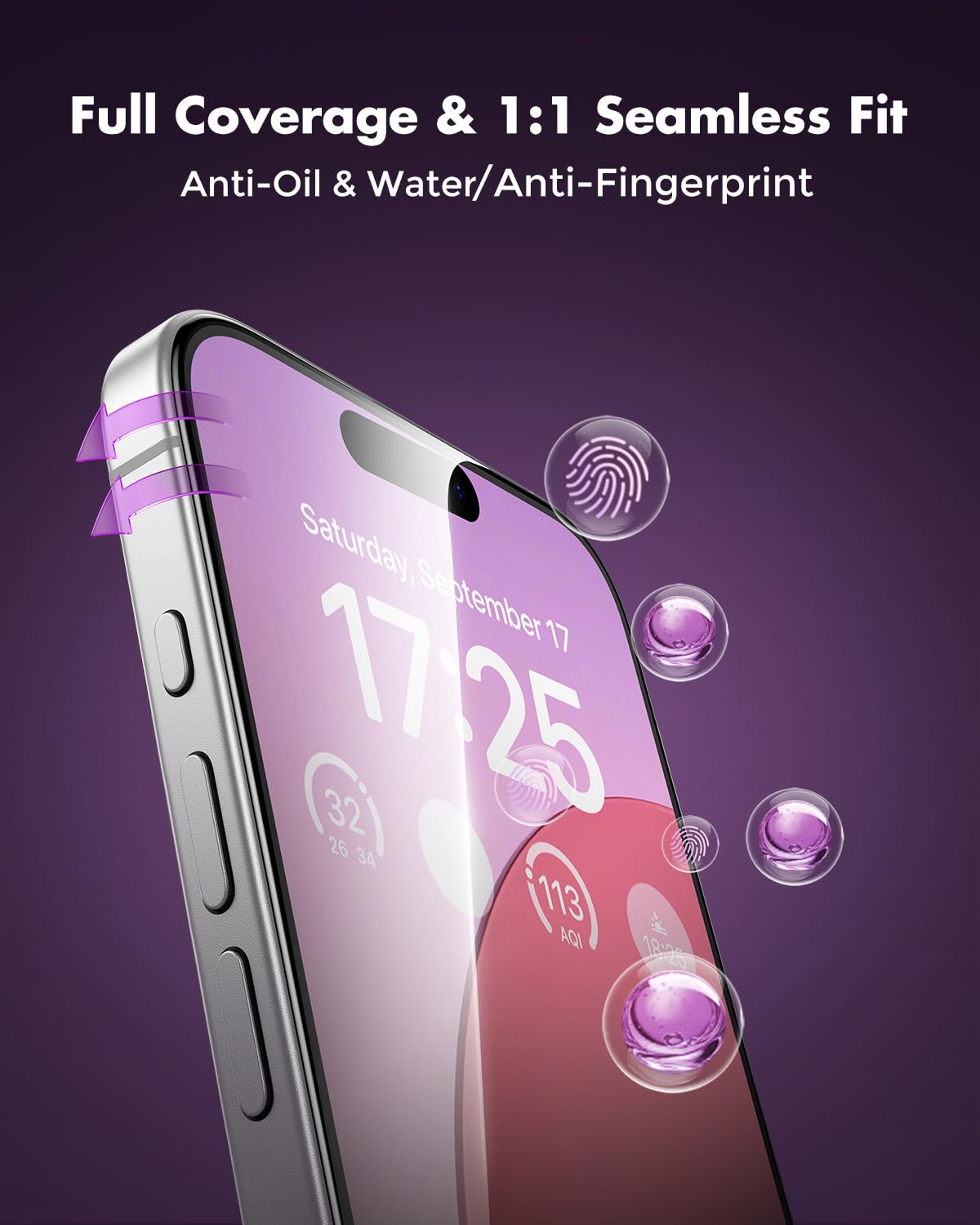 UNBREAKcable Privacy Screen Protector for iPhone 16 Pro Max, Full Coverage