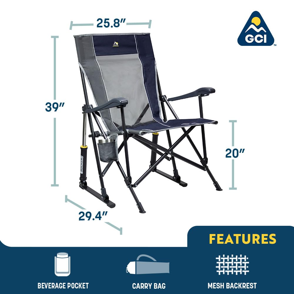GCI Outdoor Comfort Pro Rocker Camping Chair - Indigo Blue