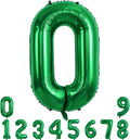 TONIFUL 40 Inch Dark Green Number 0 Balloon Large Foil Birthday Party Decor