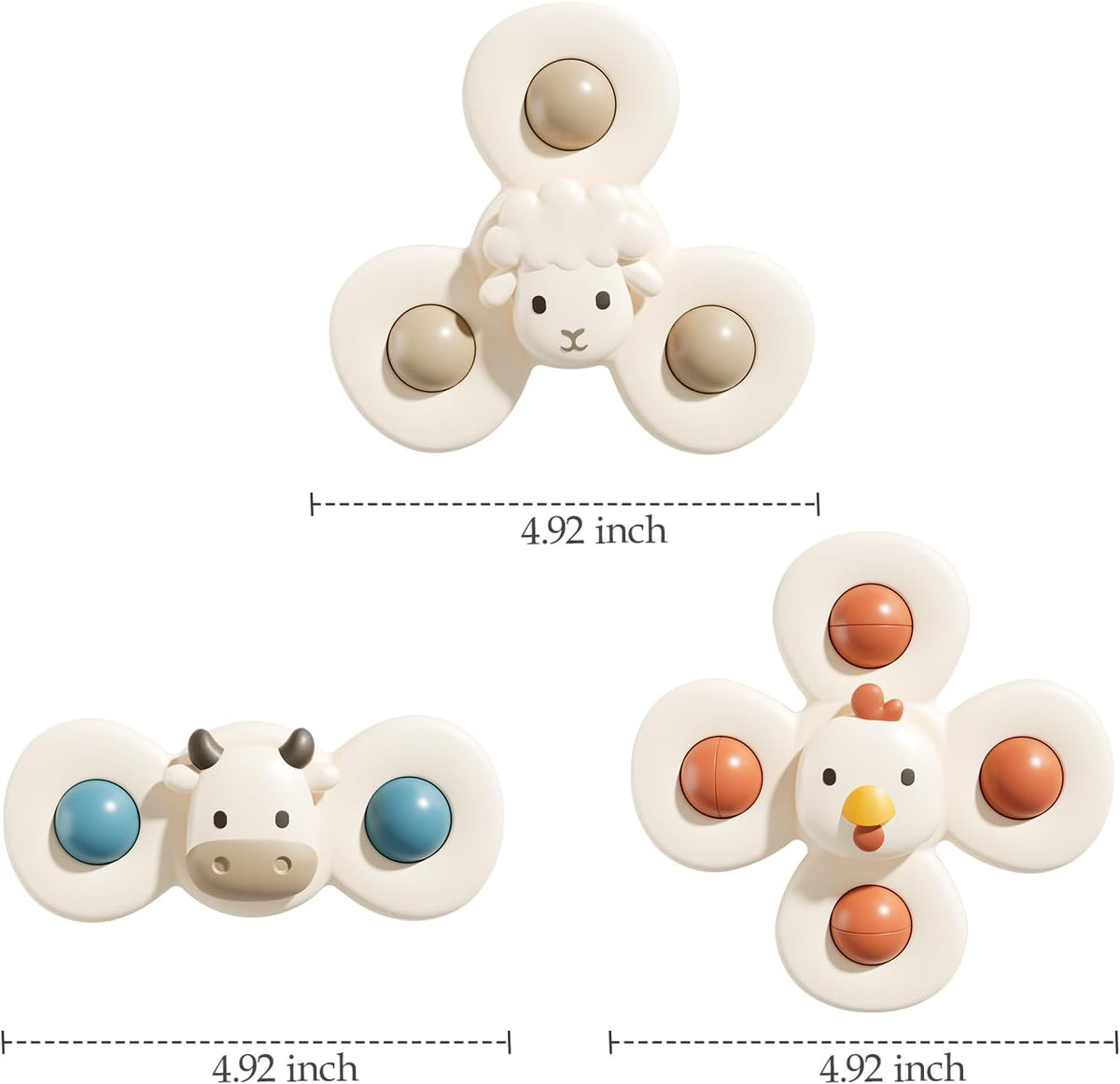 ALASOU Suction Cup Spinner Airplane Travel Toys for 1 Year Old Boy Girl