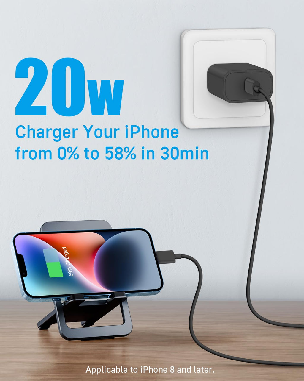 CXX 10FT iPhone 14/13/12 Charger 20W Fast Charging [MFi Certified]
