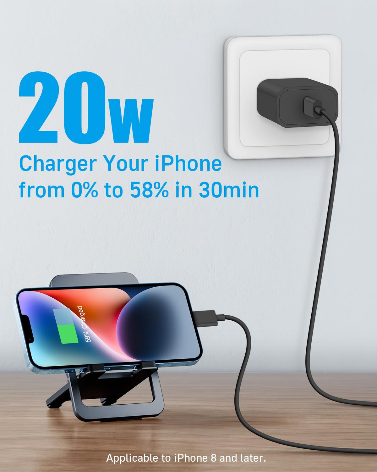 CXX 10FT iPhone 14/13/12 Charger 20W Fast Charging [MFi Certified]