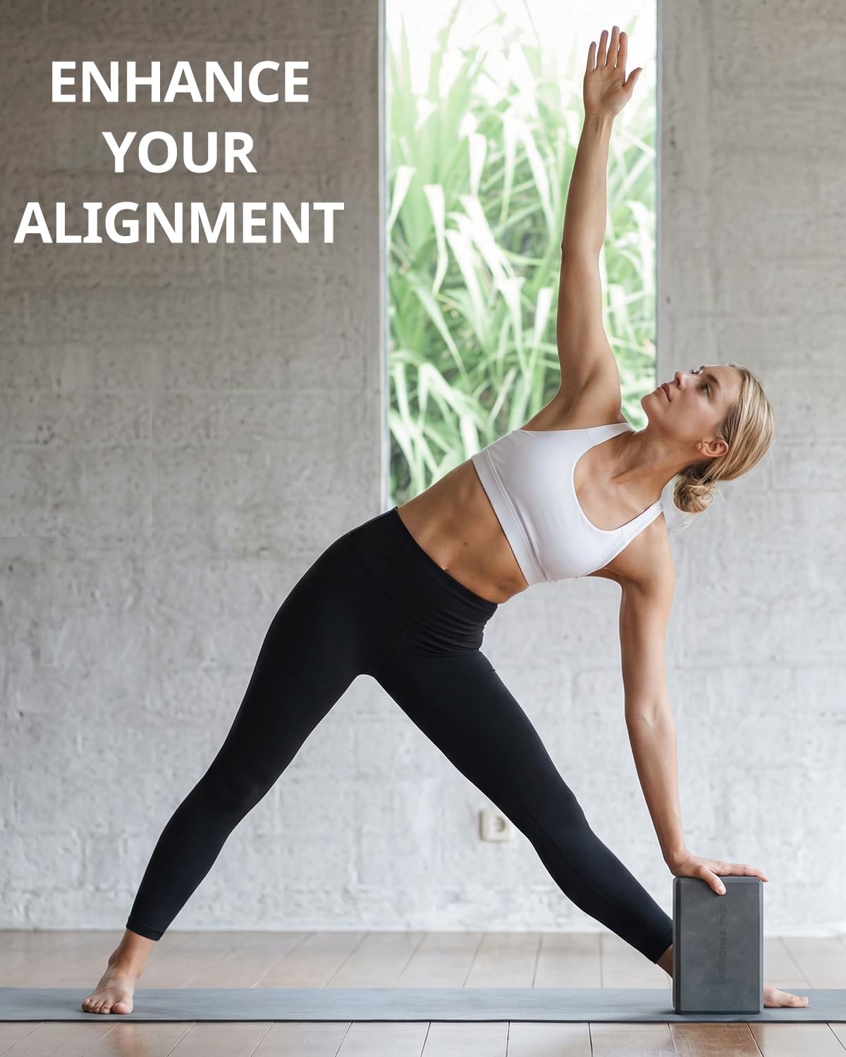 Yoga Blocks 2 Pack with Supportive Non-Slip Foam for Yoga Pilate Stretching