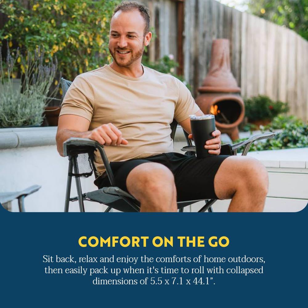 GCI Outdoor Comfort Pro Rocker Camping Chair - Indigo Blue