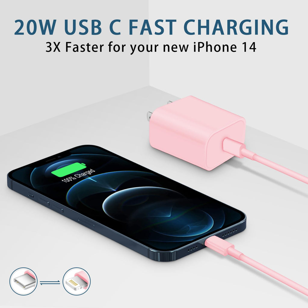 CXX 10FT iPhone 14/13/12 Charger 20W Fast Charging [MFi Certified]