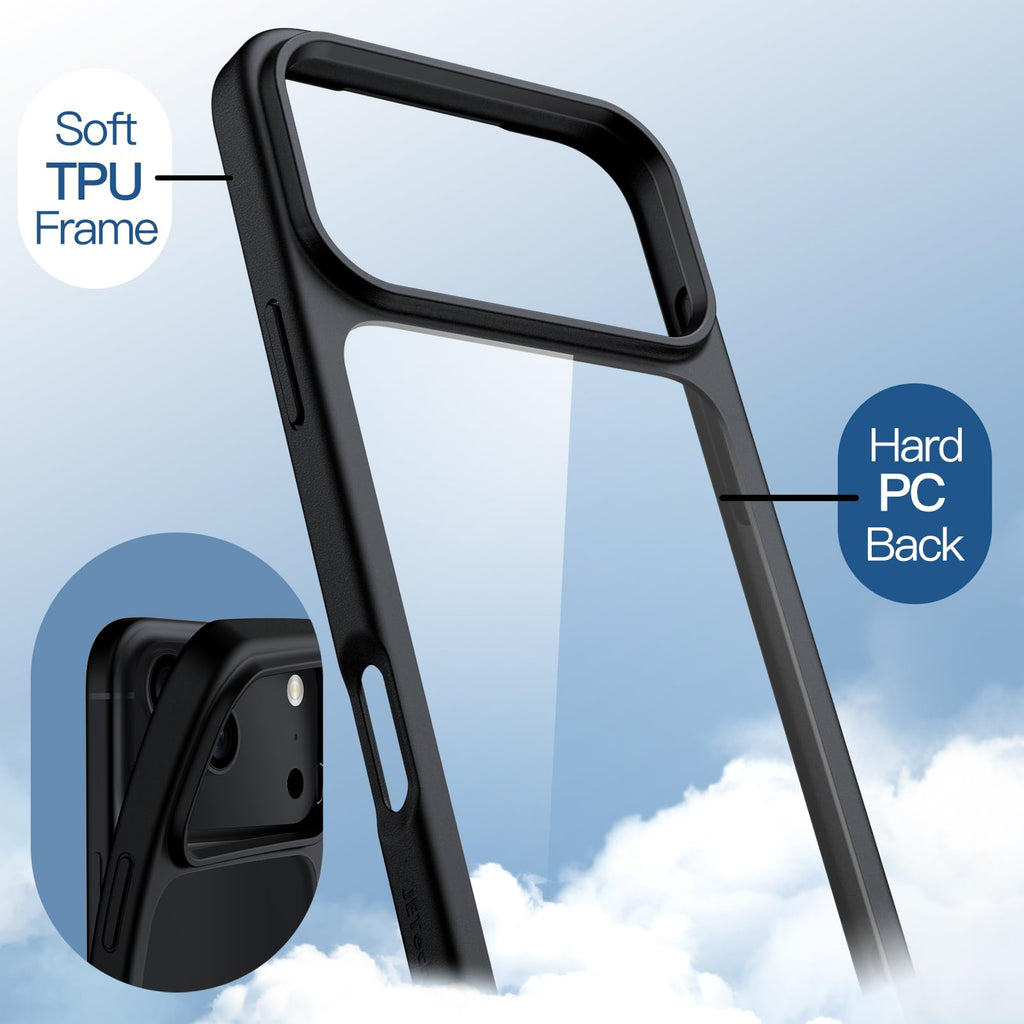 JETech Case for iPhone 17 Pro Max, Anti-Yellowing, Black