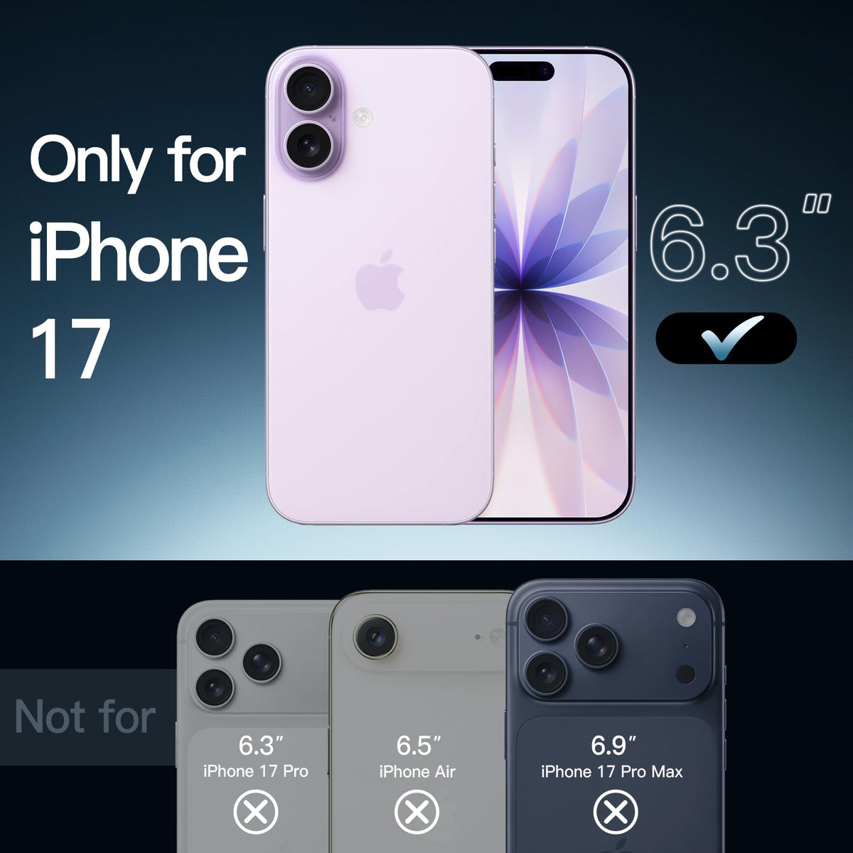 JETech Case for iPhone 17 Pro Max, Anti-Yellowing, Black
