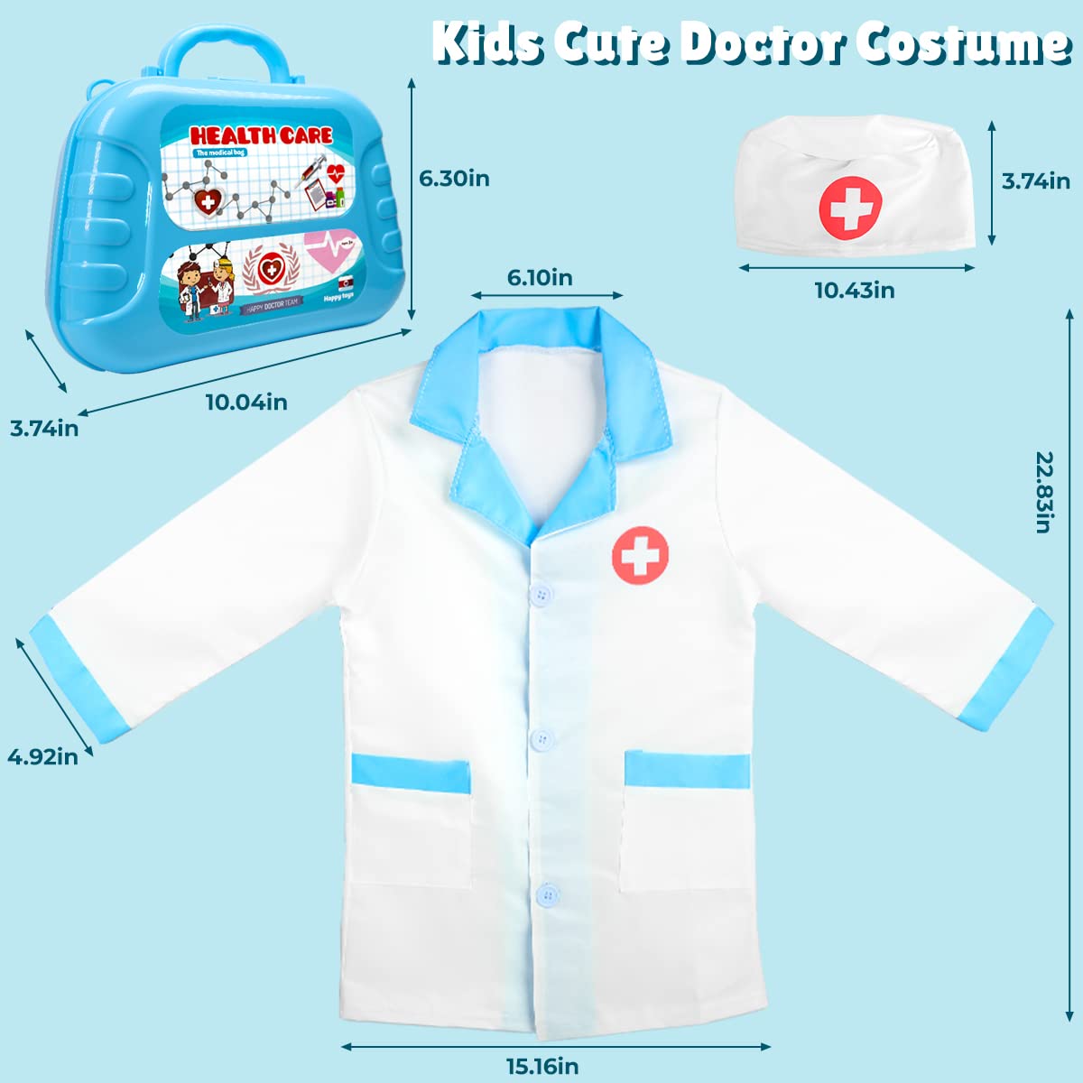 Meland Doctor Kit with Puppy for Girls, Pretend Play Toy Gift for Ages 3–6