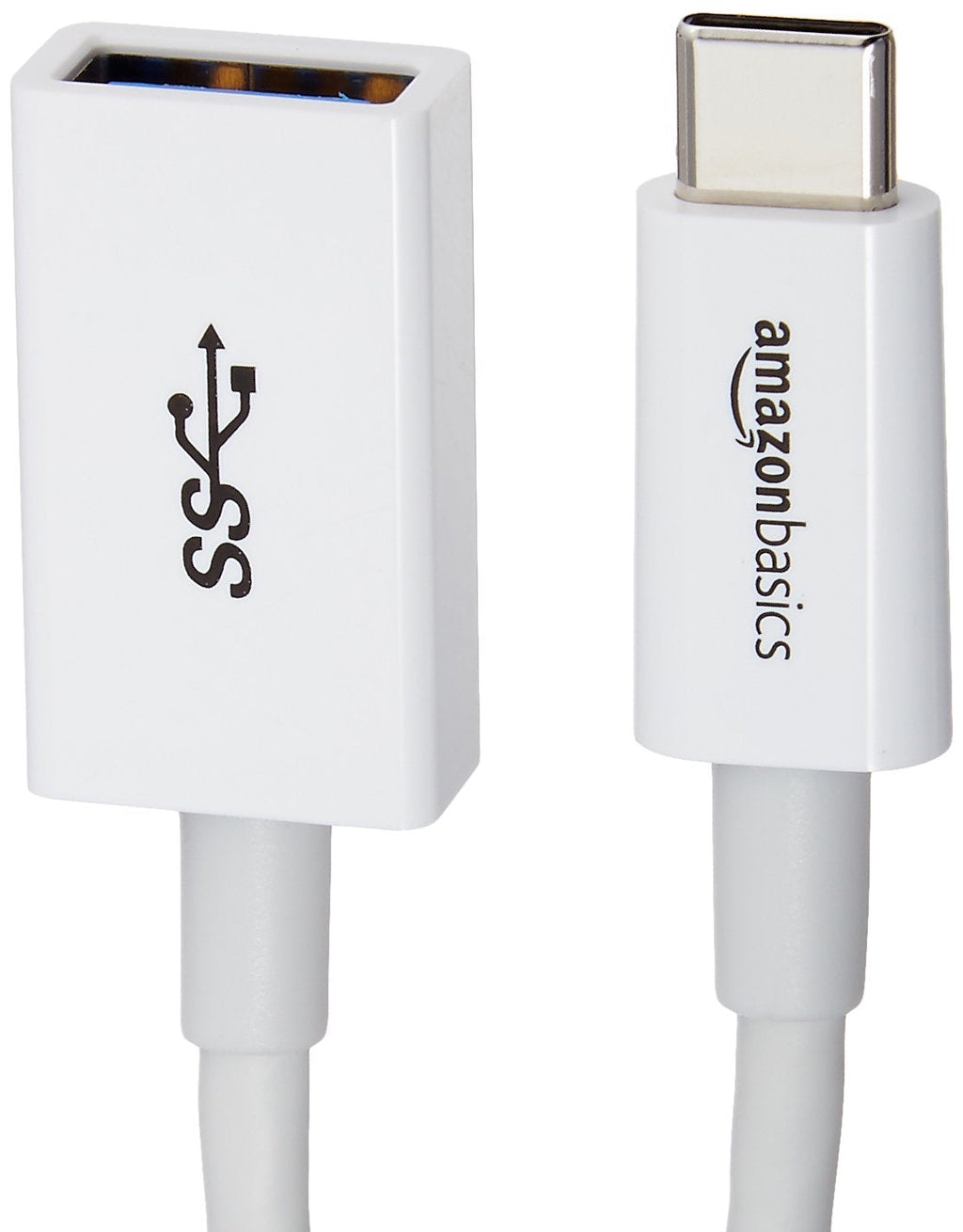 Amazon Basics USB-C (Male) to USB-A (Female) Adapter Cable Converter, USB 3.1 Gen 1, 5Gbps High-Speed, USB-IF Certified, Fast Transfer, Portable, for Laptops, Tablets, Phones (iPhone 16/15), Black