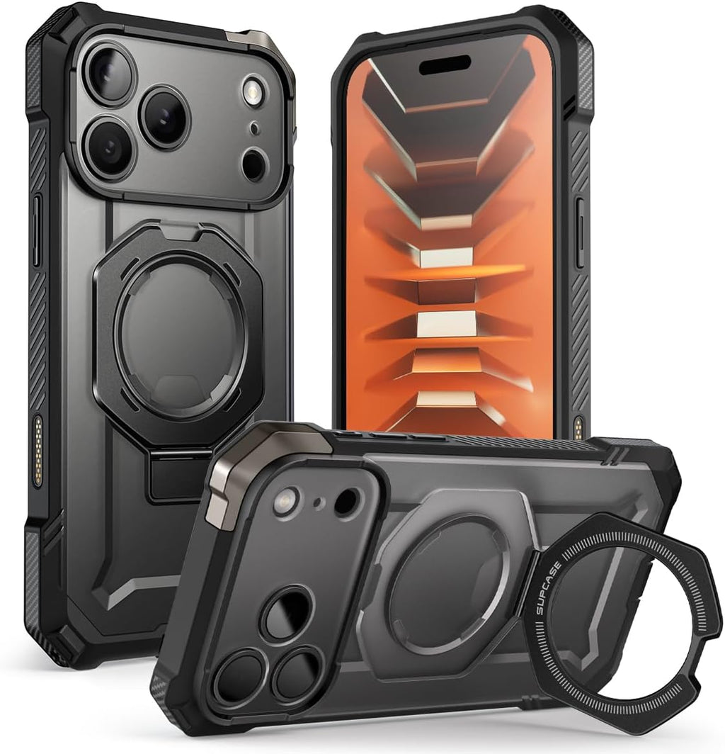 SUPCASE for iPhone 18 Pro Max Case/ 17 Pro Max Case with Stand, Black