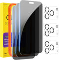 PEHAEL for iPhone 18 Pro Privacy Screen Protector+Camera Lens Protector