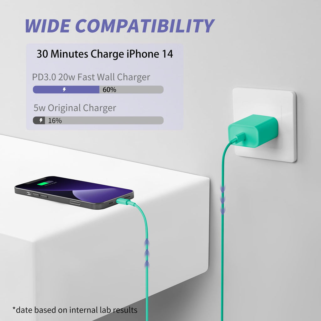 iPhone 14 13 12 11 Charger Fast Charging,USB C Charger with 10FT/6FT Cable