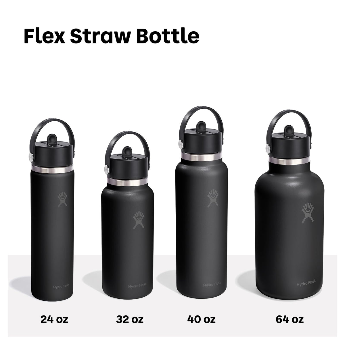 Hydro Flask Water Bottle - Insulated Stainless Steel - Wide Straw Lid, Non Spill, Leakproof in 24 Oz Harbor Blue