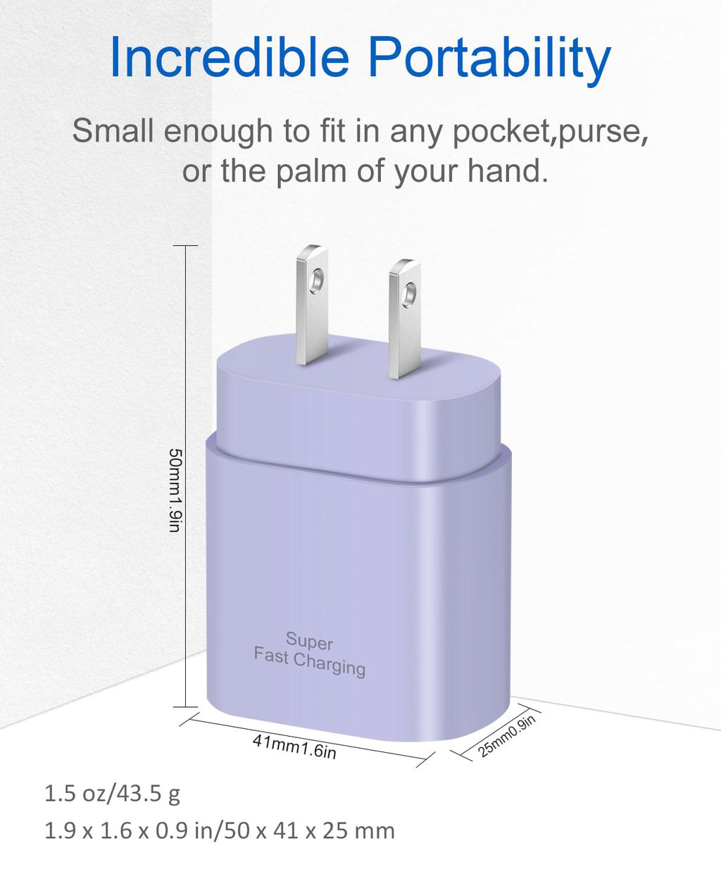Type C Charger Fast Charging,USB C Charger,25W Samsung Super Fast Charger