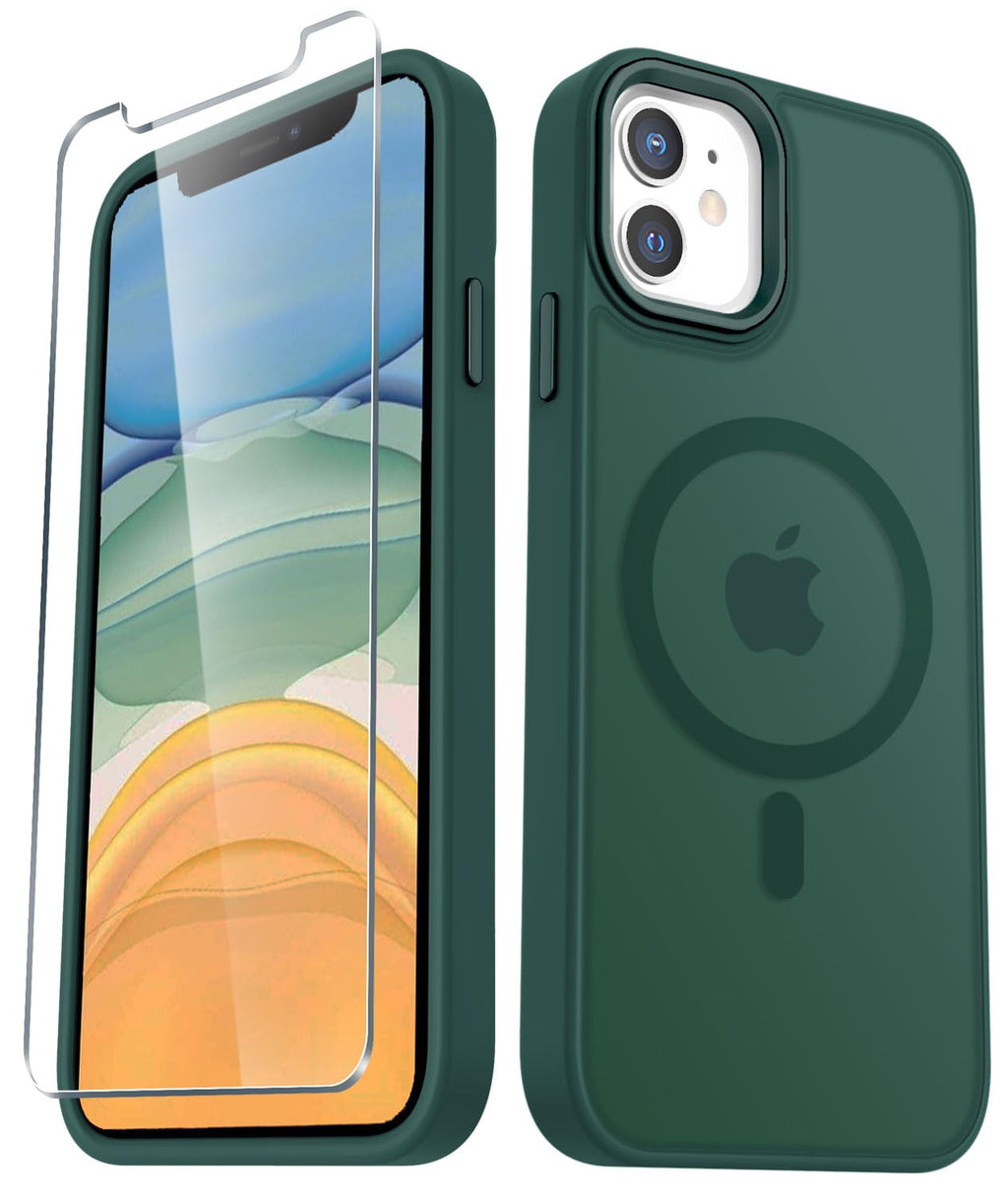 YENAPOON for iPhone 14 Case, iPhone 13 Case, Matte Magnetic Case, Black