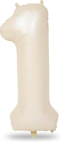 40 Inch Beige Number 1 Balloon for Fun to be One 1st Birthday Decorations