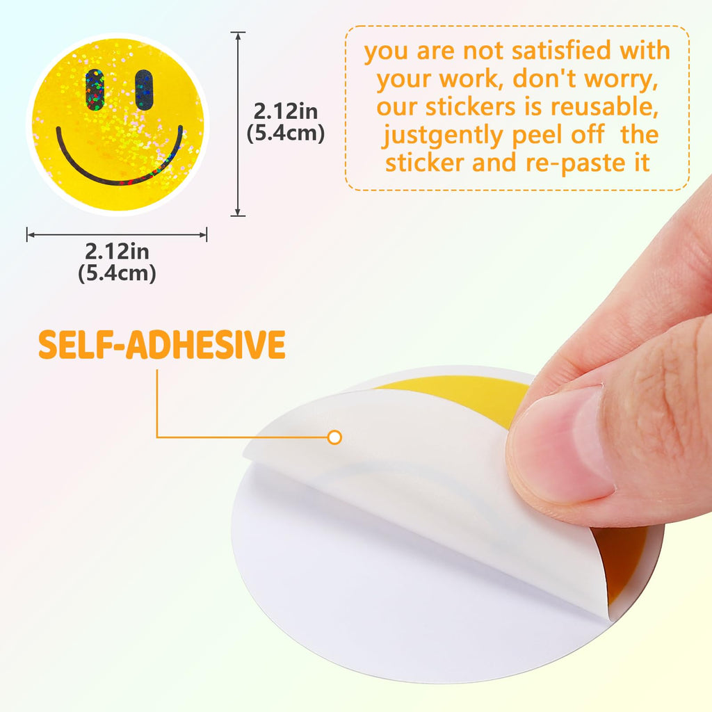 100PCS Smile Neon Stickers