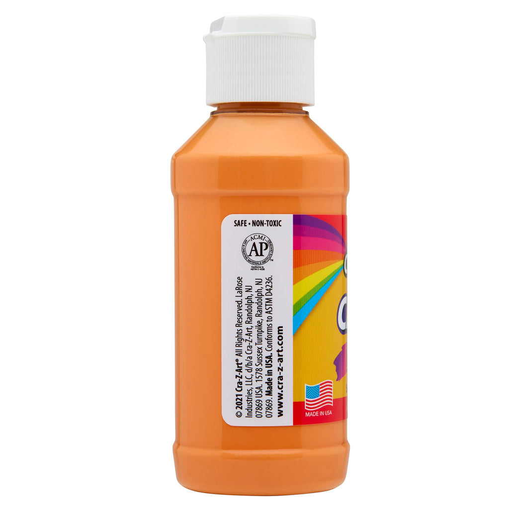 Cra-Z-Art Washable Classic Paint Bulk Pack 8ct, Assorted Colors 4oz each bottle