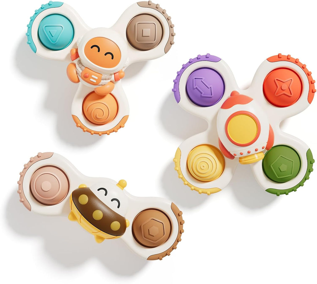 ALASOU Pop Suction Cup Spinner Airplane Travel Toys for 1 Year Old Boy Girl