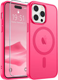 SUPFINE Magnetic for iPhone 14 Pro Case Hot Pink