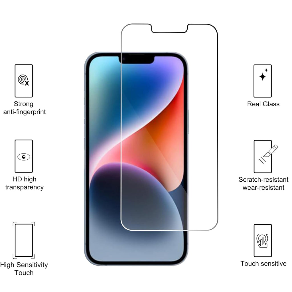 Ailun Screen Protector + Camera Lens Protector for iPhone 16, 3+3 Pack