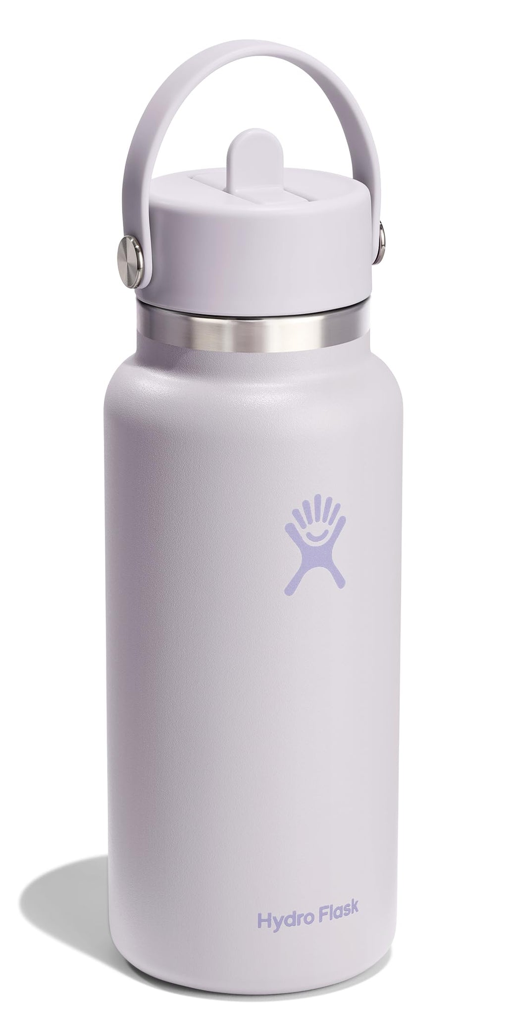 Hydro Flask Water Bottle - Insulated Stainless Steel - Wide Straw Lid, Non Spill, Leakproof in 24 Oz Harbor Blue