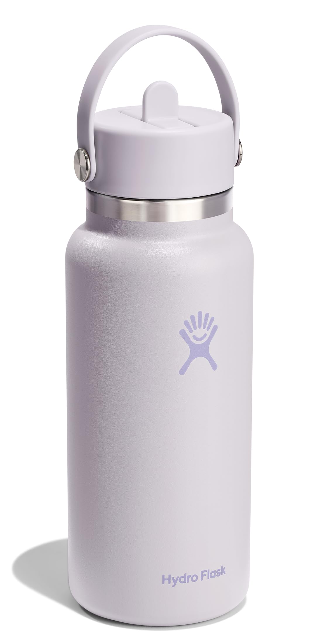 Hydro Flask Water Bottle - Insulated Stainless Steel - Wide Straw Lid, Non Spill, Leakproof in 24 Oz Harbor Blue