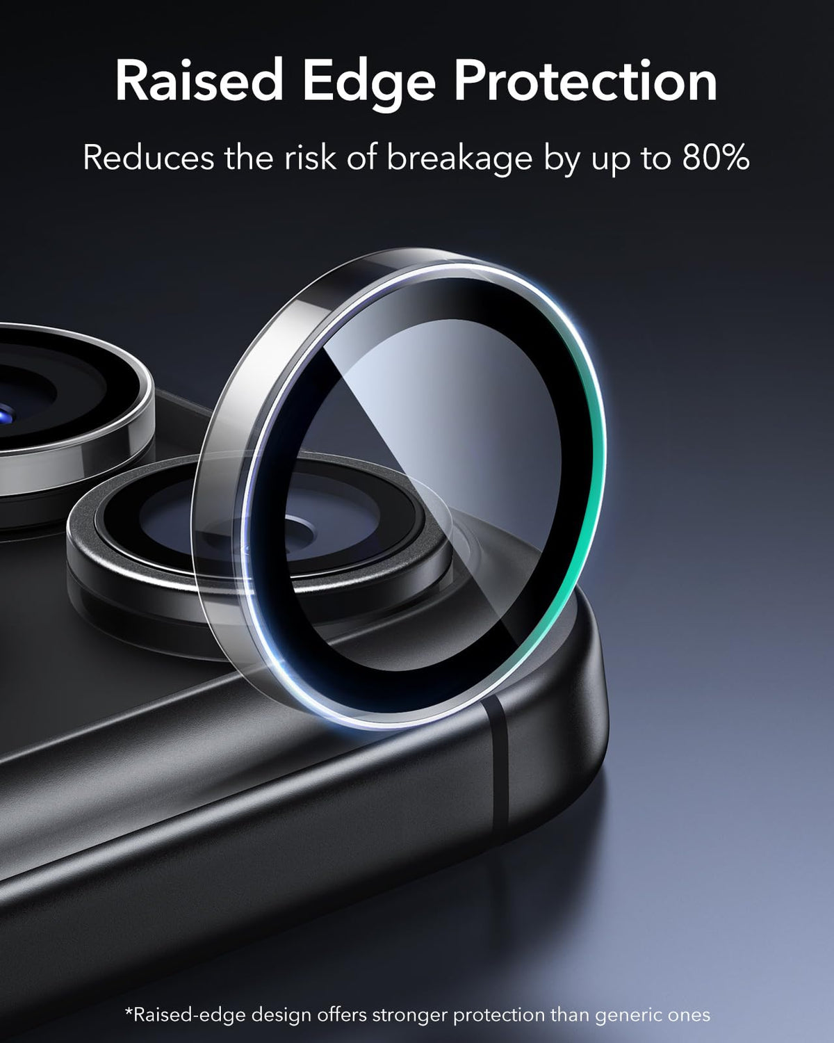 ESR for iPhone Duo Camera Lens Protector, 2 Pack, Black
